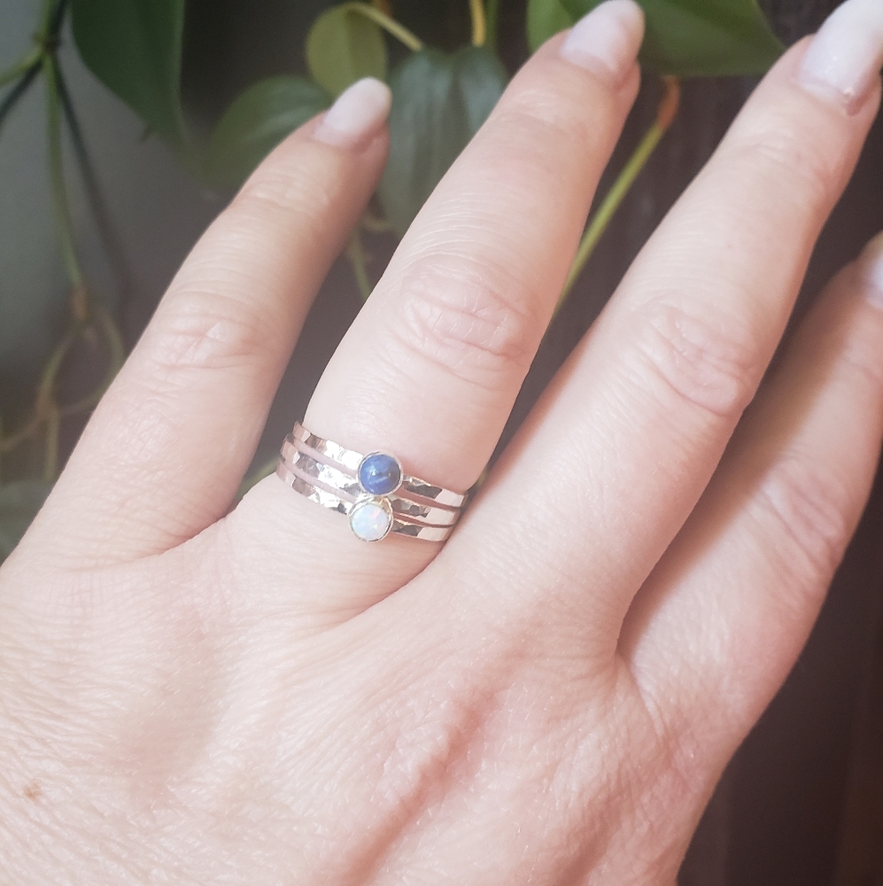 Sterling Silver Stack Rings - Picture 2 of 4